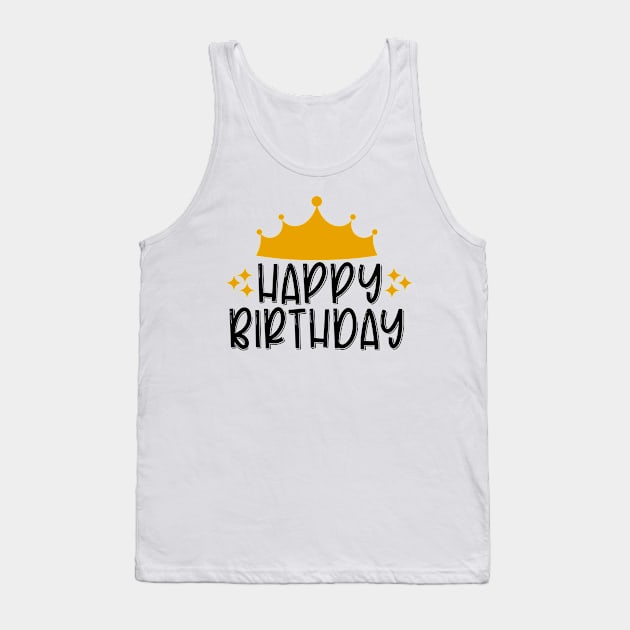 Happy Birthday Tank Top by Coral Graphics